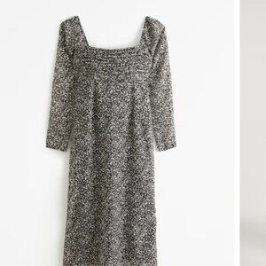 Abercrombie & Fitch Emerson Chiffon Long-Sleeve Midi Dress